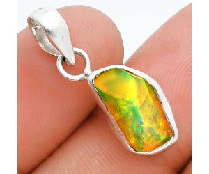 Ethiopian Opal Rough Pendant SDP157373 P-1001, 7x13 mm