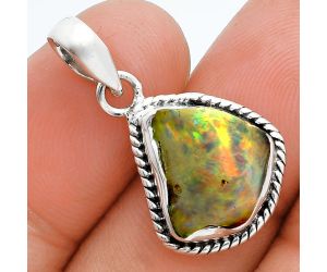 Ethiopian Opal Rough Pendant SDP157374 P-1052, 11x13 mm