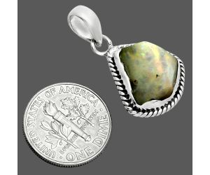 Ethiopian Opal Rough Pendant SDP157374 P-1052, 11x13 mm