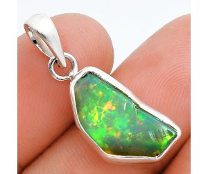 Ethiopian Opal Rough Pendant SDP157375 P-1001, 9x17 mm