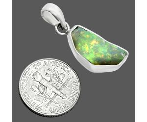 Ethiopian Opal Rough Pendant SDP157375 P-1001, 9x17 mm