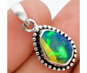 Ethiopian Opal Rough Pendant SDP157376 P-1052, 9x13 mm