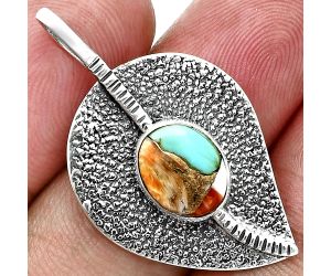 Spiny Oyster Turquoise Pendant SDP157381 P-1218, 8x10 mm