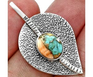 Spiny Oyster Turquoise Pendant SDP157386 P-1218, 8x10 mm