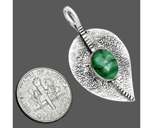 Malachite Eye Pendant SDP157396 P-1218, 8x10 mm