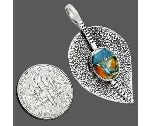 Spiny Oyster Turquoise Pendant SDP157402 P-1218, 8x10 mm