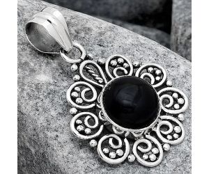 Natural Black Onyx - Brazil Pendant SDP76315 P-1699, 10x10 mm