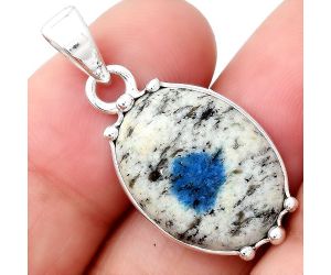 Natural K2 Blue - Azurite In Quartz Pendant SDP77394 P-1349, 15x20 mm