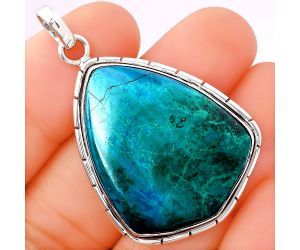 Natural Azurite Chrysocolla Pendant SDP78389 P-1065, 25x32 mm