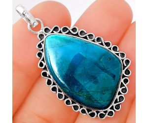 Natural Azurite Chrysocolla Pendant SDP78469 P-1069, 19x29 mm