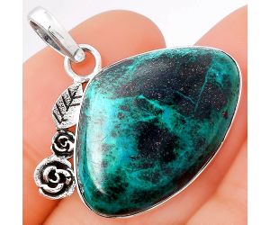 Natural Azurite Chrysocolla Pendant SDP78508 P-1070, 19x27 mm