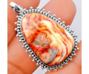 Natural Laguna Lace Agate - Mexican Pendant SDP78769 P-1066, 21x31 mm