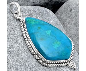 Natural Azurite Chrysocolla Pendant SDP78901 P-1068, 22x32 mm