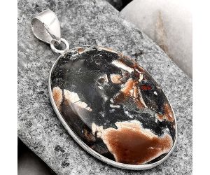 Natural Tabu Jasper Pendant SDP79097 P-1001, 26x34 mm