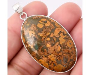 Natural Bamboo Jasper Pendant SDP79263 P-1001, 24x38 mm