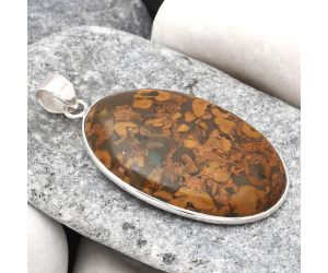 Natural Bamboo Jasper Pendant SDP79263 P-1001, 24x38 mm