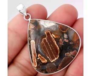 Natural Tabu Jasper Pendant SDP79444 P-1001, 34x36 mm