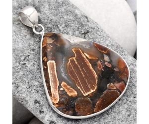 Natural Tabu Jasper Pendant SDP79444 P-1001, 34x36 mm