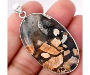 Natural Tabu Jasper Pendant SDP79448 P-1001, 25x43 mm