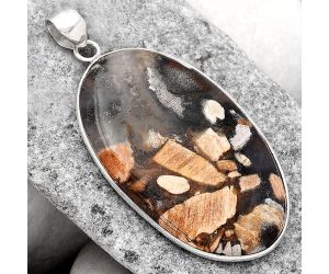 Natural Tabu Jasper Pendant SDP79448 P-1001, 25x43 mm