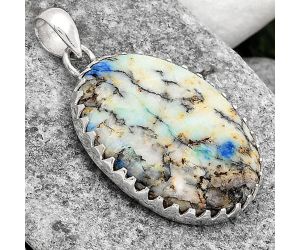 Natural Azurite Turquoise Pendant SDP80889 P-1325, 21x28 mm