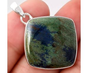 Natural Azurite Pendant SDP80990 P-1001, 22x22 mm