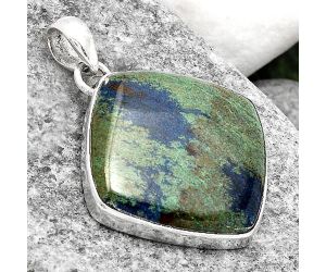 Natural Azurite Pendant SDP80990 P-1001, 22x22 mm