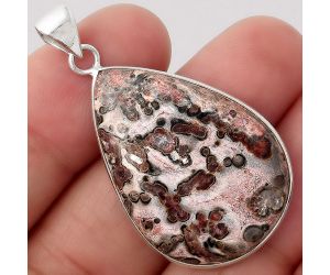 Natural Leopard Skin Jasper Pendant SDP82465 P-1001, 23x33 mm