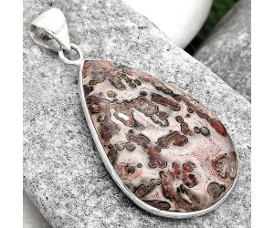 Natural Leopard Skin Jasper Pendant SDP82465 P-1001, 23x33 mm