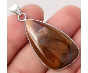 Natural Red Moss Agate Pendant SDP82837 P-1001, 18x32 mm