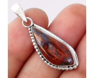 Natural Red Moss Agate Pendant SDP83727 P-1326, 10x24 mm