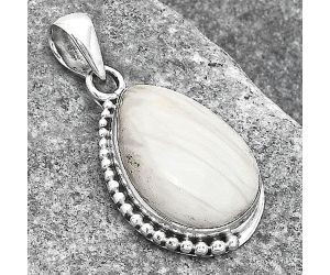 Natural White Scolecite Pendant SDP83736 P-1326, 15x21 mm