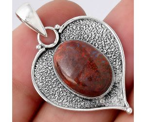 Natural Red Moss Agate Pendant SDP84211 P-1503, 11x15 mm