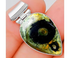 Natural Star Galaxy Jasper Pendant SDP86028 P-1621, 17x25 mm