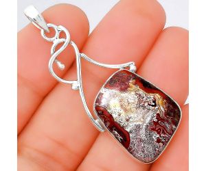 Natural Laguna Lace Agate - Mexican Pendant SDP86115 P-1036, 17x23 mm