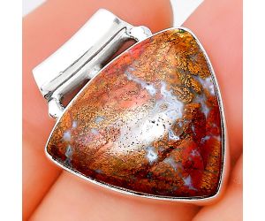 Natural Red Moss Agate Pendant SDP86326 P-1259, 19x20 mm