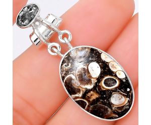 Turtella Jasper and Herkimer Diamond Pendant SDP86476 P-1276, 16x24 mm