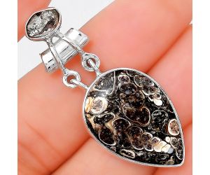 Turtella Jasper and Herkimer Diamond Pendant SDP86483 P-1276, 17x25 mm