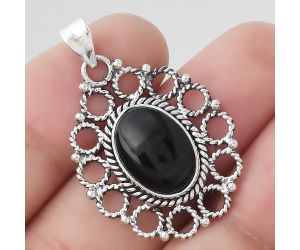 Natural Black Onyx - Brazil Pendant SDP87773 P-1009, 10x14 mm