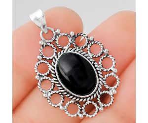 Natural Black Onyx - Brazil Pendant SDP87773 P-1009, 10x14 mm