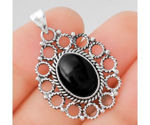 Natural Black Onyx - Brazil Pendant SDP87775 P-1009, 10x14 mm