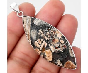 Natural Tabu Jasper Pendant SDP89397 P-1001, 21x51 mm