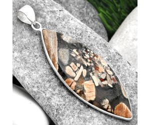 Natural Tabu Jasper Pendant SDP89397 P-1001, 21x51 mm