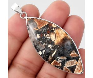 Natural Tabu Jasper Pendant SDP89400 P-1001, 22x49 mm