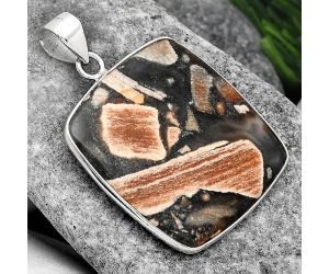 Natural Tabu Jasper Pendant SDP89507 P-1001, 28x29 mm