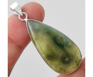 Natural Serpentine Pendant SDP89513 P-1001, 18x36 mm