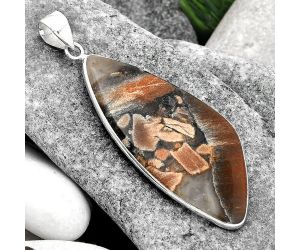 Natural Tabu Jasper Pendant SDP89606 P-1001, 25x49 mm