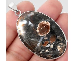 Natural Tabu Jasper Pendant SDP89612 P-1001, 27x42 mm