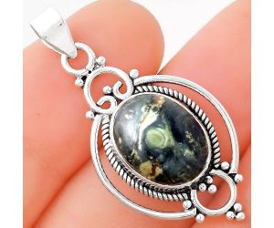 Natural Star Galaxy Jasper Pendant SDP89649 P-1445, 10x14 mm