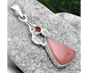 Guava Quartz - Brazil and Garnet Pendant SDP89815 P-1416, 14x19 mm